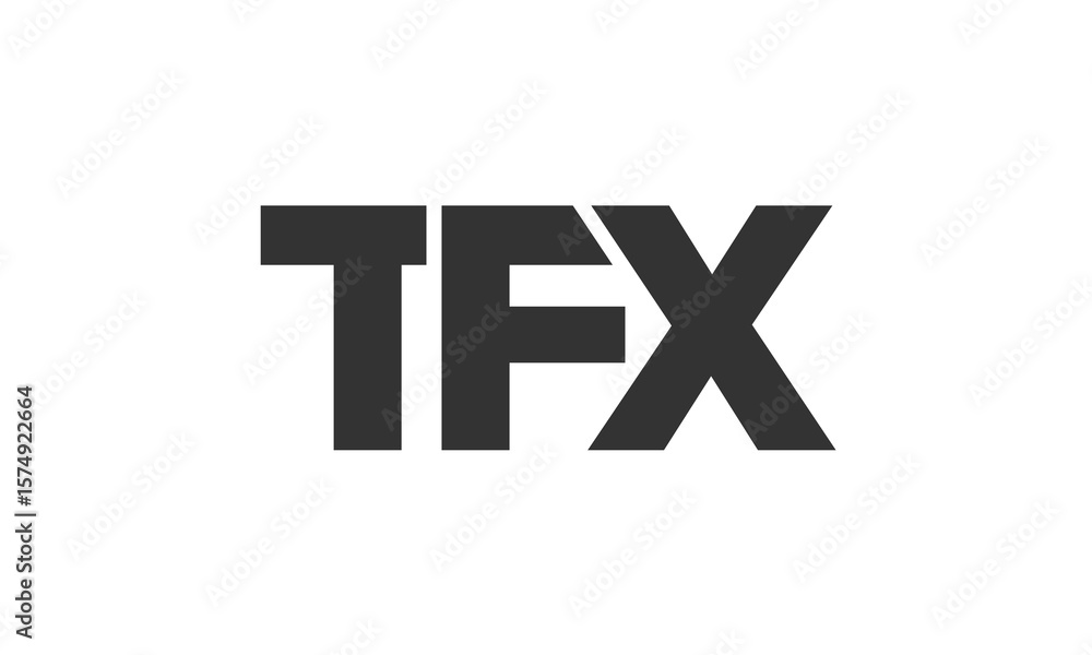 Fototapete TFX logo design template with strong and modern bold text. Initial based vector logotype featuring simple and minimal typography. Trendy company identity.