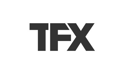 Obraz premium TFX logo design template with strong and modern bold text. Initial based vector logotype featuring simple and minimal typography. Trendy company identity.