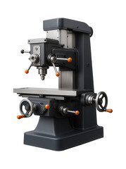 Fototapeta premium Universal milling machine featuring a wide base and rigid column for stability during machining in a shipbuilding yard