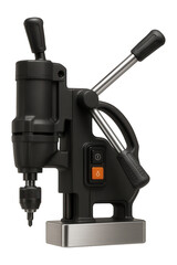 Radial drill with a magnetic base and a telescopic arm for drilling operations in a power plant