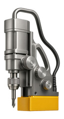 Portable coordinate boring machine with a magnetic base and compact design for on-site repair work in industrial plants