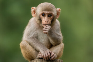 Adorable Baby Monkey A Captivating Portrait of Primate Innocence