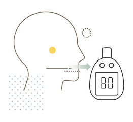 Asthma  - Digital peak flow meter Device - Stock Icon