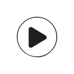 play button icon isolated on white background. vector icon isolated.
