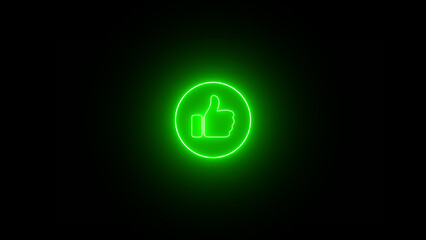 The neon-like icon. .neon like icon 4k illustration on black background.
