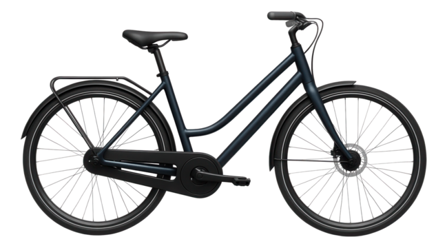 Low-frame commuter bicycle with integrated chain guard and fenders