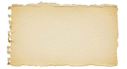 A piece of torn kraft paper isolated on transparent background