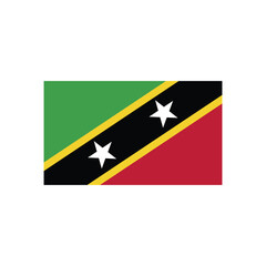 Illustration of the national flag of saint kitts and nevis with green red black and yellow colors 100