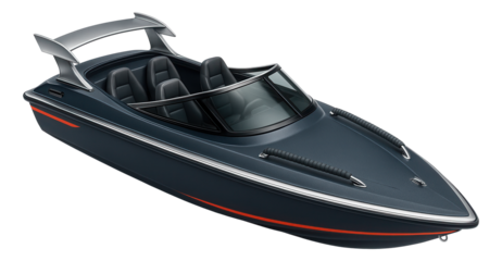 High-speed river jet boat with aerodynamic bow and stern spoilers