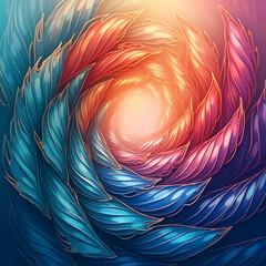 Vibrant Colorful Tropical Leaves Background Design