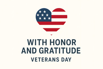 Veterans day heart flag patriotic american holiday celebration image