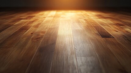 Wooden floor with spotlight