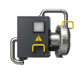 Fototapeta premium Centralized vacuum system with a side channel blower for a plastic injection molding factory