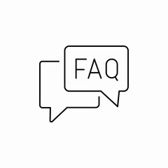 faq information speech bubble icon sign vector