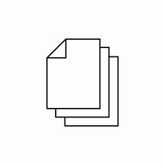files stack icon sign vector