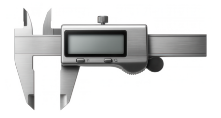 Digital caliper with a large LCD display and zero-setting function for an electronics manufacturing plant