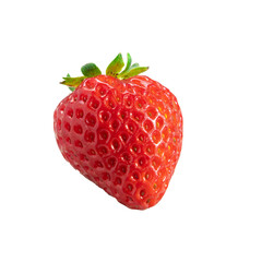 Fresh Ripe Strawberry Isolated on Transparent Background