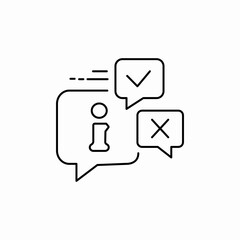 information checkmark cross icon sign vector
