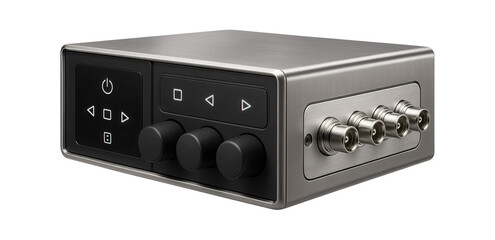 Obraz premium Bench-top eddy current unit with a multi-channel configuration for simultaneous testing in steel production.