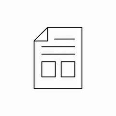 newspaper file icon sign vector