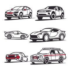 Obraz premium set of cars
