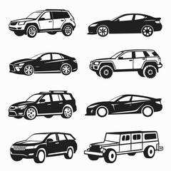 set of car icons