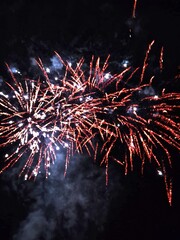 fireworks in the night sky