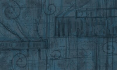 Abstract image for printing - digital painting. The picture is painted by hand on a tablet. © neurostructure