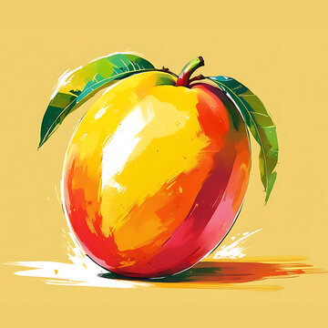 Mango still life droing photo