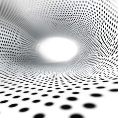 Abstract tunnel design with repeating circles.