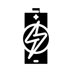 fast charging glyph icon vector illustration