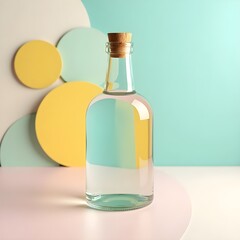 bottle, glass, wine, alcohol, isolated, drink, white, beverage, liquid, red, oil, food, vinegar, object, olive, green, vodka, blank, transparent, bar, brandy, cork, old, whiskey, label