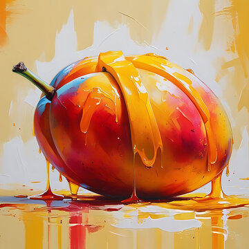 Mango still life droing photo