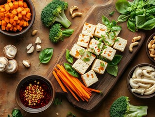 Vibrant Tofu Culinary Scene Photo