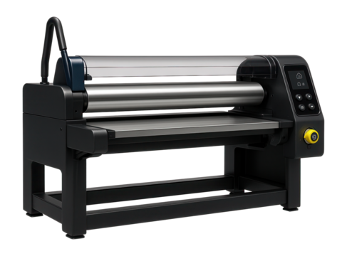 Flatbed fabric printing machine with precision rollers for textile design studios