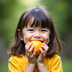 child, apple, fruit, food, eating, kid, healthy, baby, orange, face, childhood, boy, people, smile, diet, little, eat, woman, smiling, health, person, beauty, happiness, fresh, fun