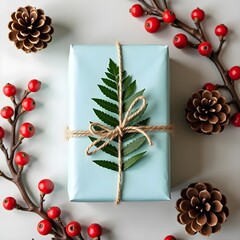 christmas, decoration, tree, holiday, branch, pine, xmas, fir, celebration, winter, cone, gift, ornament, new, year, gold, green, decor, ball, spruce, wood, december, red, season, frame