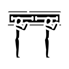 funeral procession mortality glyph icon vector illustration