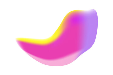 Vibrant gradient blob with yellow pink and purple hues on black background