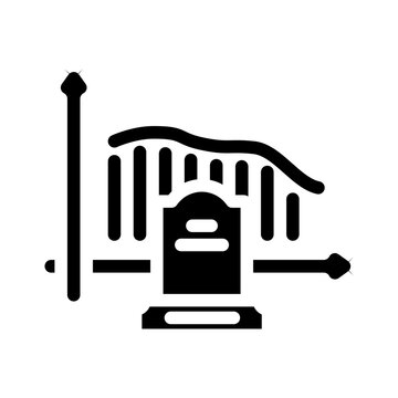 chart rate mortality glyph icon vector illustration