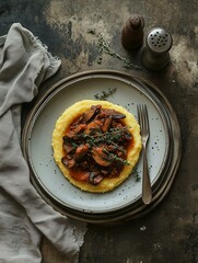 Gourmet Polenta Meal Photo Illustration