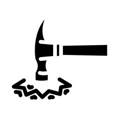 shockproof glyph icon vector illustration