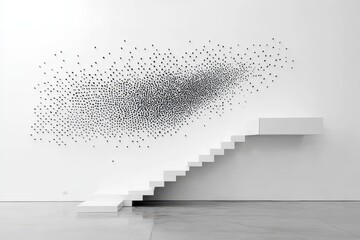 Abstract design on a stairway.