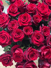 Bouquet of red roses