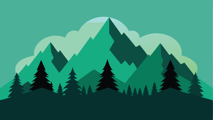vector illustration of a mountain landscape