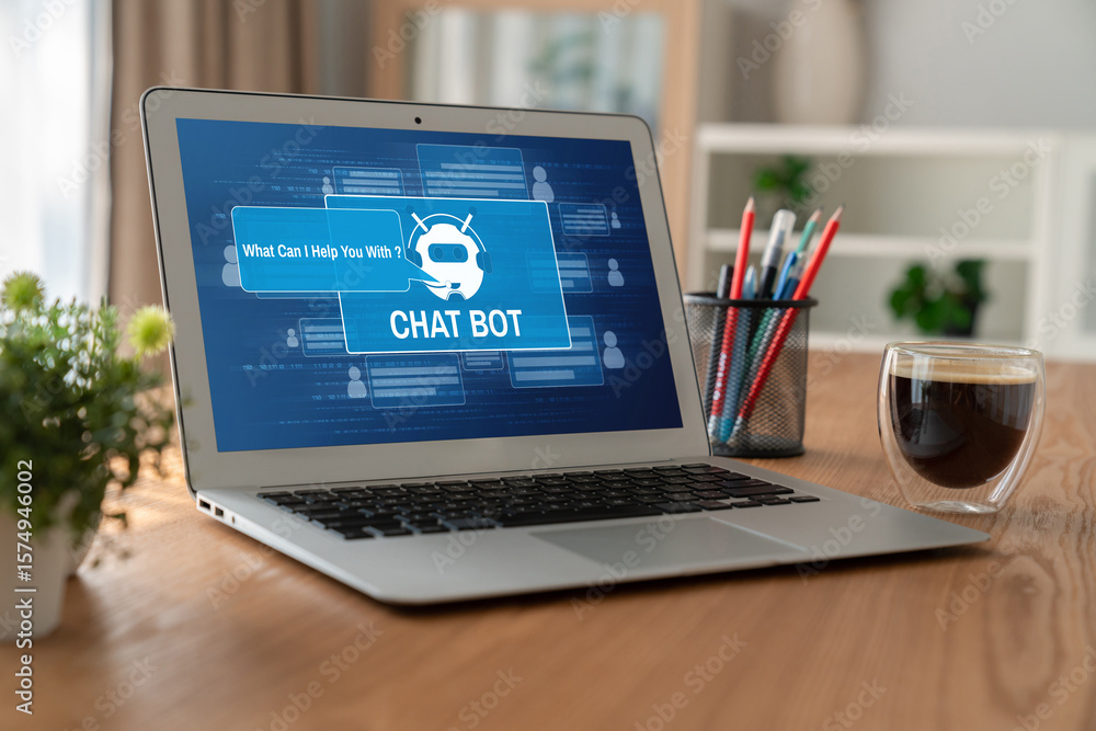 Poster chatbot software application for modish online business that automatically reply to customer questio