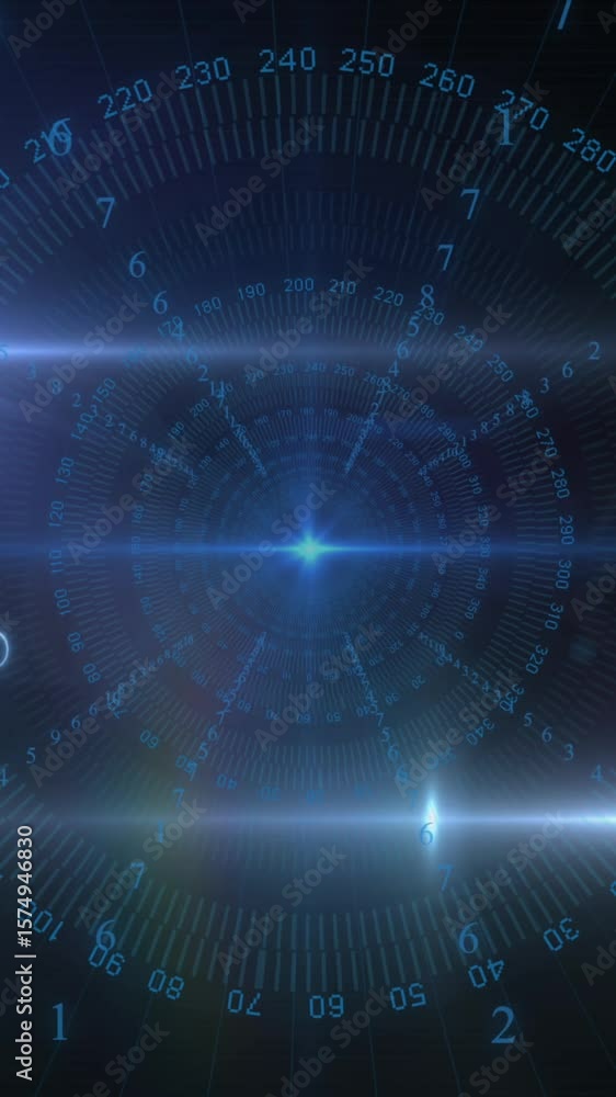 Poster animation of scope scanning and data processing over computer motherboard