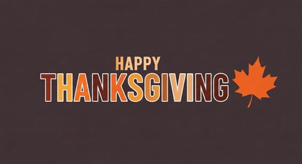 Happy Thanksgiving Festive Autumn Typography Design