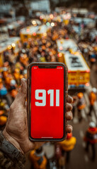 Llamando al número de emergencia ante hechos catastróficos, números para auxilios, rescate y ambulancias.

