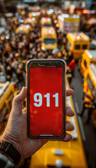 Llamando al número de emergencia ante hechos catastróficos, números para auxilios, rescate y ambulancias.

